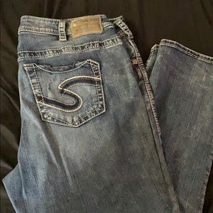 Silver boyfriend style jeans size 16 length L25